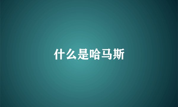 什么是哈马斯