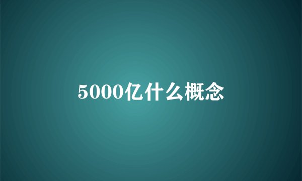 5000亿什么概念