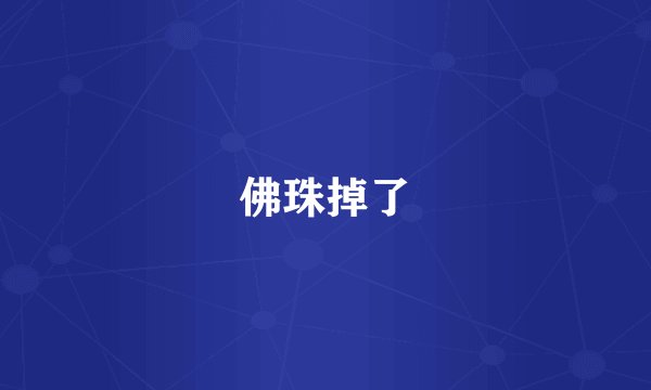 佛珠掉了
