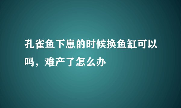 孔雀鱼下崽的时候换鱼缸可以吗，难产了怎么办