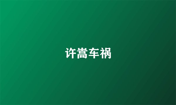 许嵩车祸