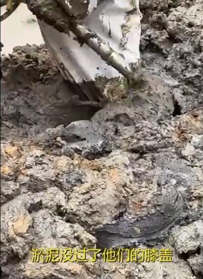 没膝淤泥阻止不了搜寻的脚步 这是咋情况？