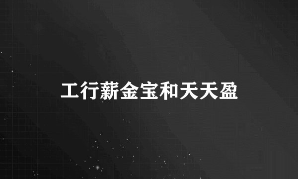 工行薪金宝和天天盈