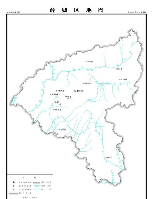 枣庄市薛城区地图