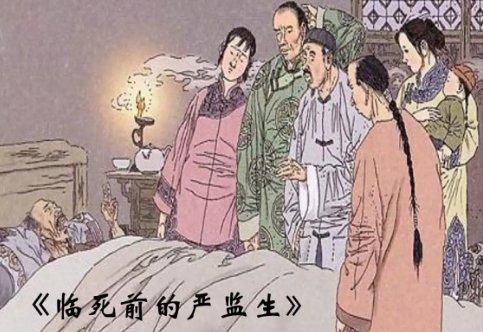 谁知道儒林外史中严监生的结局是什么？