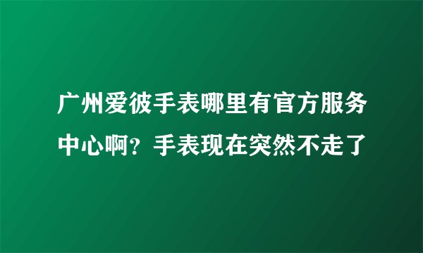 广州爱彼手表哪里有官方服务中心啊？手表现在突然不走了