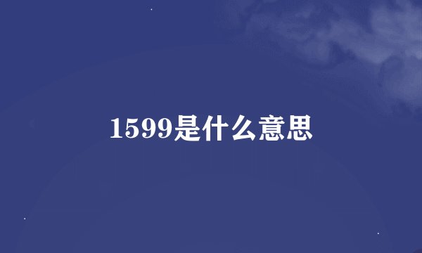 1599是什么意思
