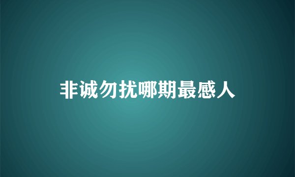 非诚勿扰哪期最感人