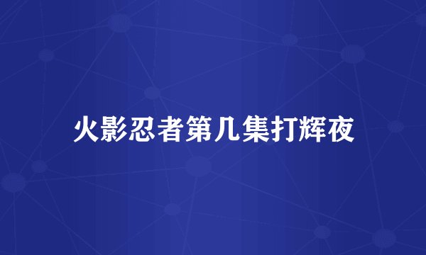 火影忍者第几集打辉夜