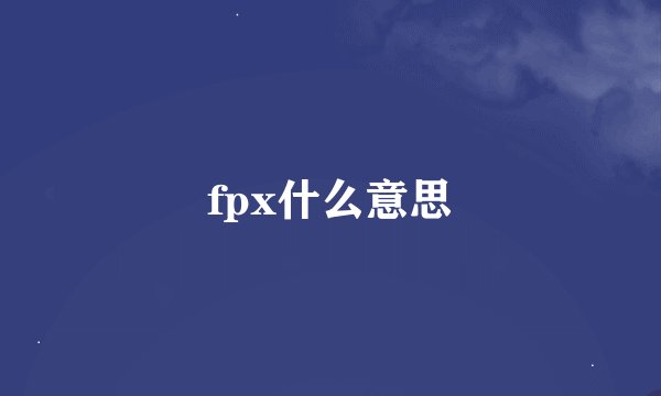 fpx什么意思