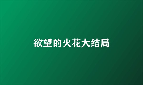 欲望的火花大结局