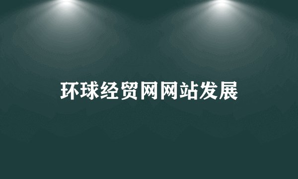 环球经贸网网站发展