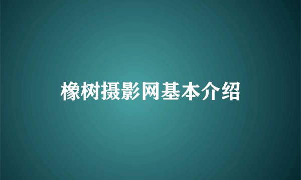 橡树摄影网基本介绍