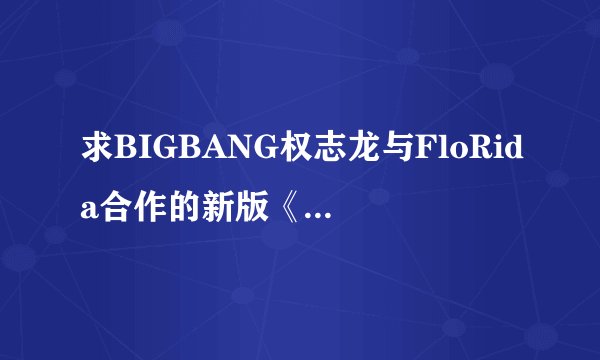 求BIGBANG权志龙与FloRida合作的新版《Heartbreaker》的音译歌词！！！