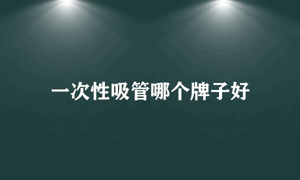 一次性吸管哪个牌子好