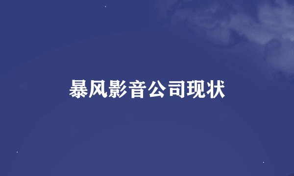 暴风影音公司现状