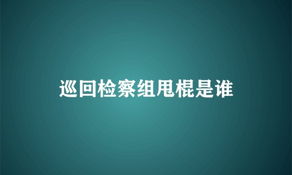 巡回检察组甩棍是谁