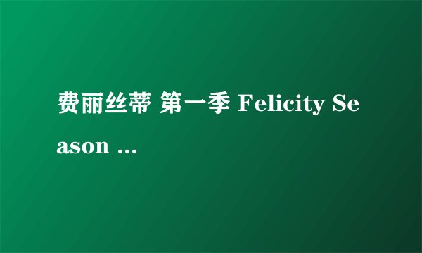 费丽丝蒂 第一季 Felicity Season 1 (1998)全集未删减高清版免费下载