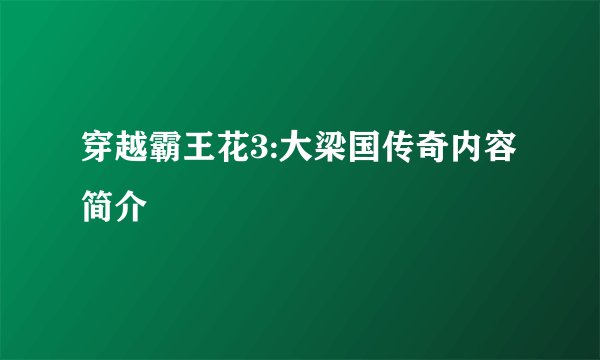 穿越霸王花3:大梁国传奇内容简介