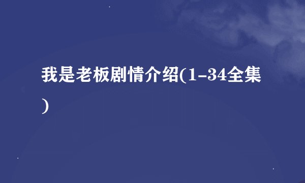 我是老板剧情介绍(1-34全集)