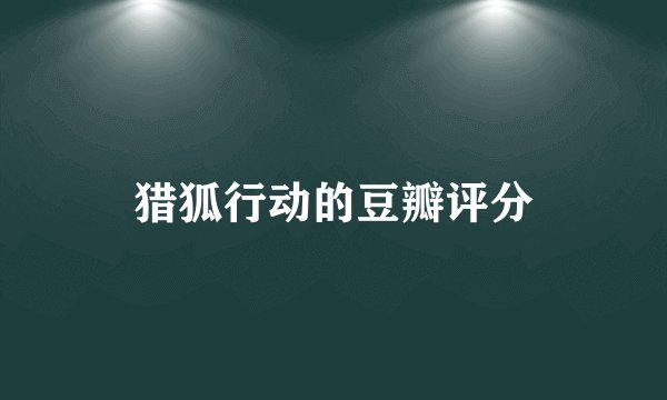 猎狐行动的豆瓣评分
