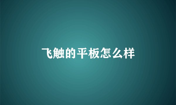 飞触的平板怎么样