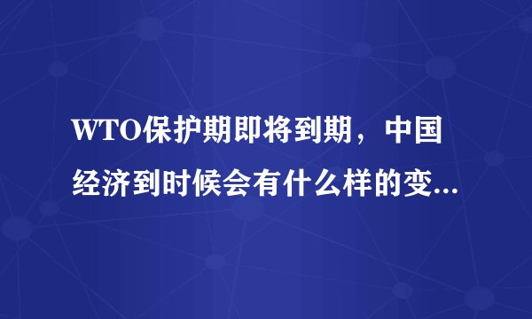 WTO保护期即将到期，中国经济到时候会有什么样的变化？应该如何择业？