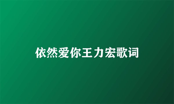 依然爱你王力宏歌词