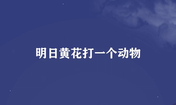 明日黄花打一个动物