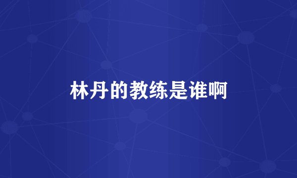 林丹的教练是谁啊