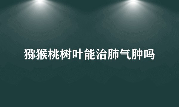 猕猴桃树叶能治肺气肿吗