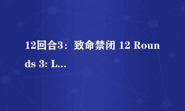 12回合3：致命禁闭 12 Rounds 3: Lockdown剧情介绍