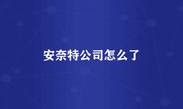 安奈特公司怎么了