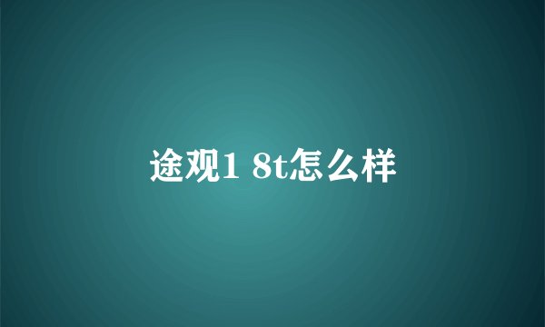 途观1 8t怎么样