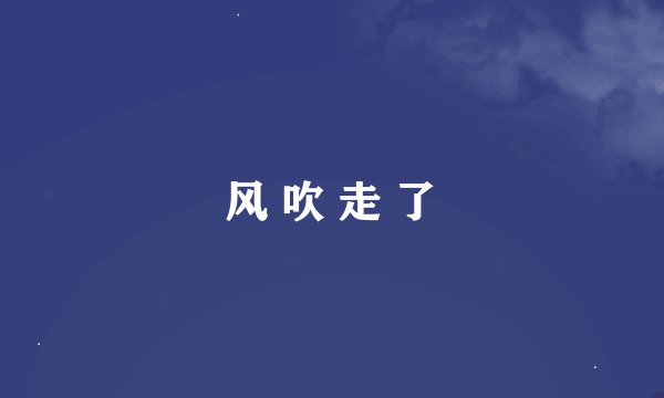 风 吹 走 了