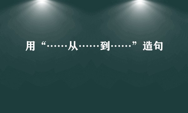 用“……从……到……”造句
