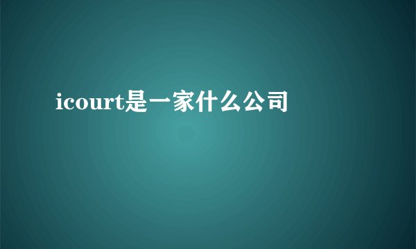 icourt是一家什么公司
