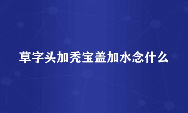 草字头加秃宝盖加水念什么