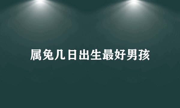 属兔几日出生最好男孩