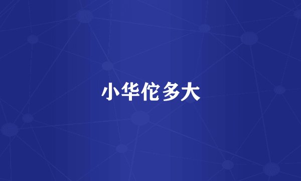 小华佗多大