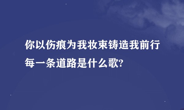 你以伤痕为我妆束铸造我前行每一条道路是什么歌?