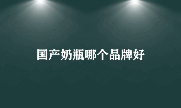 国产奶瓶哪个品牌好