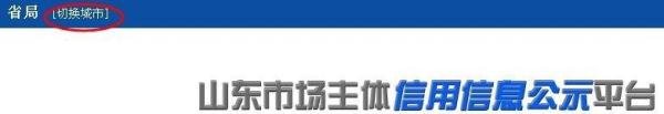 山东省企业信用信息查询方法