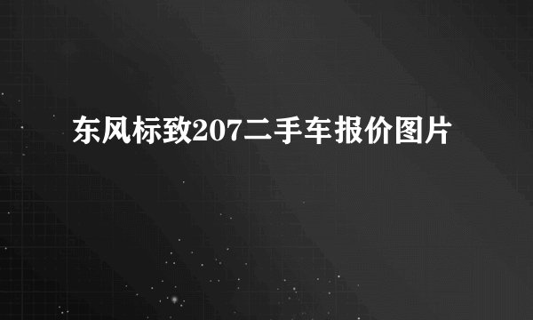 东风标致207二手车报价图片