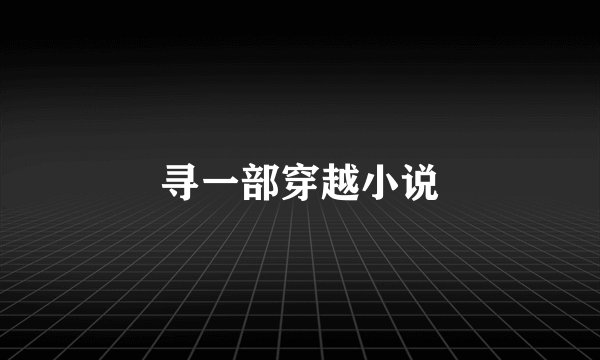 寻一部穿越小说