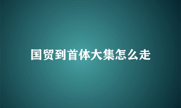 国贸到首体大集怎么走