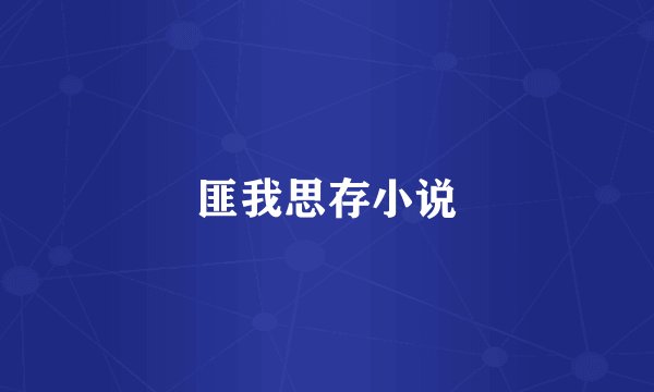 匪我思存小说