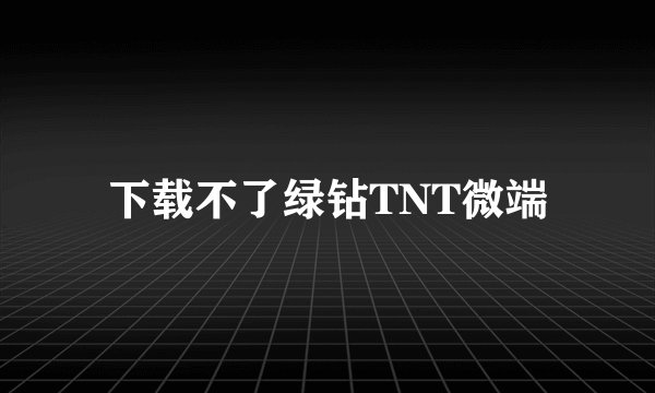 下载不了绿钻TNT微端