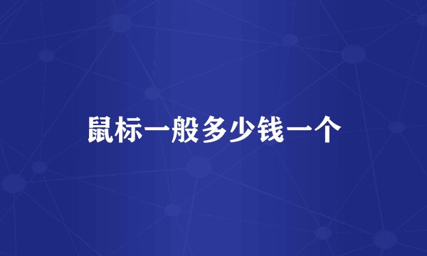 鼠标一般多少钱一个