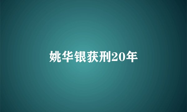 姚华银获刑20年